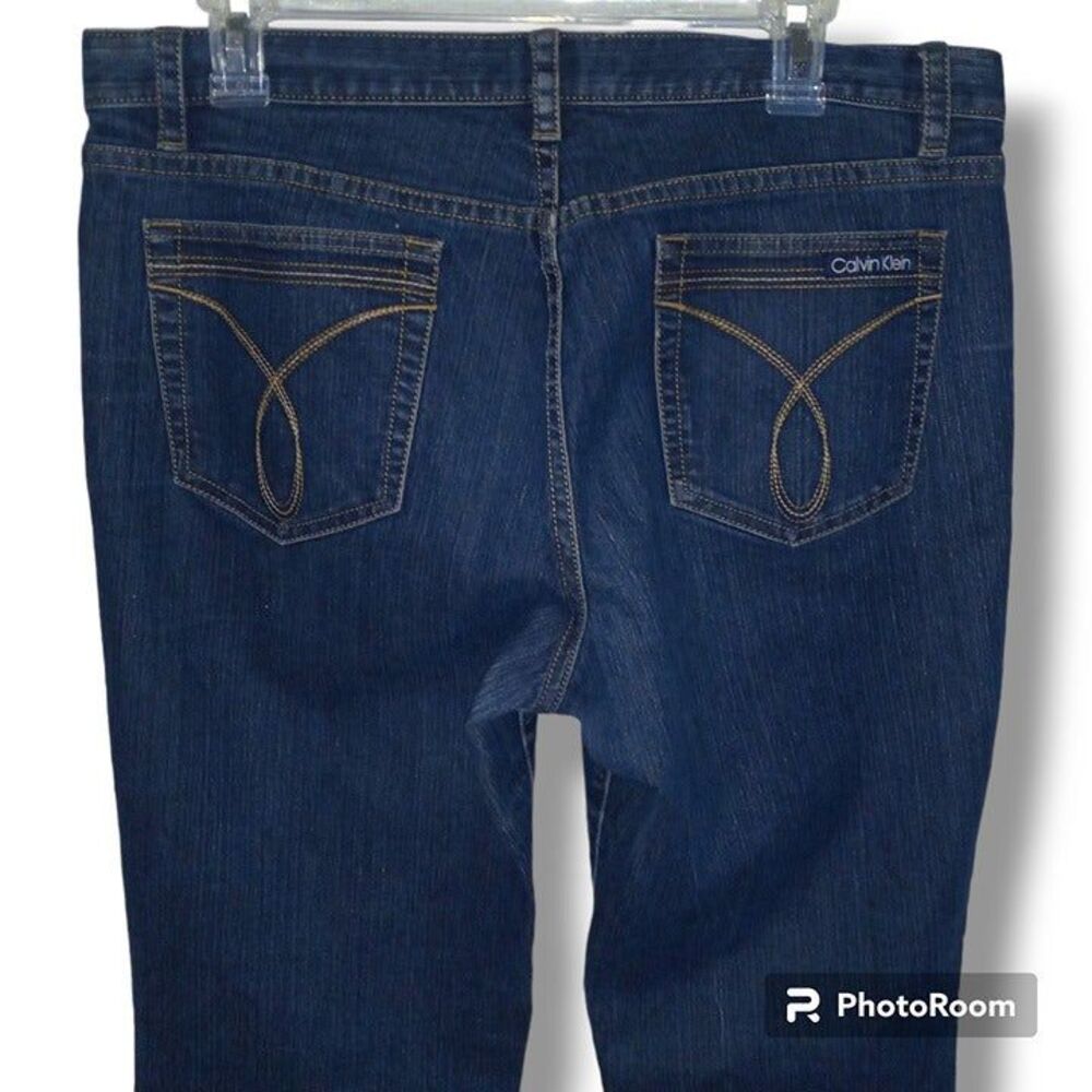 Calvin Klein Size 31/12 Flare Jeans-Medium Wash-Mid Rise-Normcore-Classic- - Picture 5 of 10